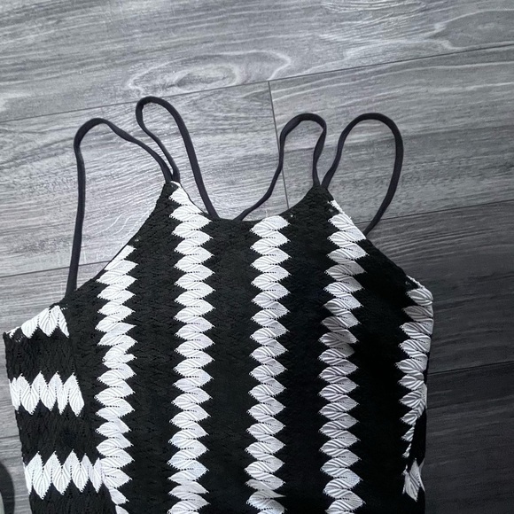 Beach Swim cover up Boho festival crochet maxi dress lined Spaghetti Strap Large - Picture 5 of 11